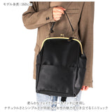 Lafiel ラフィール リュック 3146500 通販 レディース おしゃれ がま口 バッグ フェイク レザー pu 合皮 2way 手提げ 大容量 ブランド 通勤 通学 シンプル きれいめ 大人 可愛い 母の日