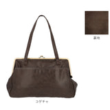 Lafiel ラフィール ショルダーバッグ 3173500 通販 レディース おしゃれ がま口 バッグ フェイク レザー pu 合皮 2way 肩掛け トートバッグ ブランド 通勤 通学 シンプル きれいめ 大人