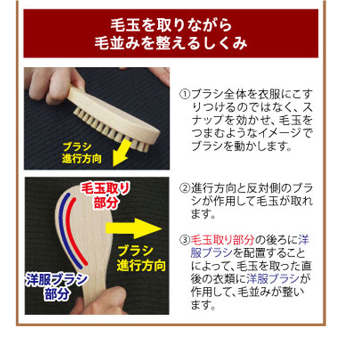 毛玉取り ブラシ 通販 日本製 国産 毛玉取りブラシ 洋服ブラシ 毛玉クリーナー 毛玉とり 埃取り 浅草アート ホコリ取り 毛玉取り器 セーター ニット 洋服 服手入れ 服ケア 手動 簡単