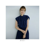 ワンピース 半袖 プリーツ レディース 通販 ロング ワンピ シフォン プリーツドレス プリーツスカート スカート 上品 フレンチスリーブ ウエスト スリム おしゃれ かわいい 入学式 結婚式