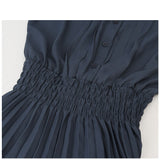 ワンピース 半袖 プリーツ レディース 通販 ロング ワンピ シフォン プリーツドレス プリーツスカート スカート 上品 フレンチスリーブ ウエスト スリム おしゃれ かわいい 入学式 結婚式