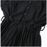 ワンピース 長袖 プリーツ レディース 通販 ロング ワンピ シフォン プリーツドレス プリーツスカート スカート 上品 ウエスト リボン かわいい おしゃれ 薄手 入学式 結婚式 入園式