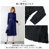 ワンピース 長袖 プリーツ レディース 通販 ロング ワンピ シフォン プリーツドレス プリーツスカート スカート 上品 ウエスト リボン かわいい おしゃれ 薄手 入学式 結婚式 入園式