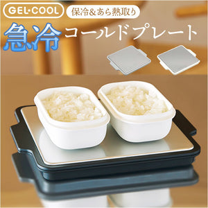 GEL-COOL ジェルクール プレート 保冷 通販 あら熱取り ステンレスプレート あら熱取りプレート 保冷プレート ステンレス のせるだけ 小さめ ミニ 2way お弁当作り あら熱 粗熱 時短 料理