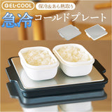 GEL-COOL ジェルクール プレート 保冷 通販 あら熱取り ステンレスプレート あら熱取りプレート 保冷プレート ステンレス のせるだけ 小さめ ミニ 2way お弁当作り あら熱 粗熱 時短 料理