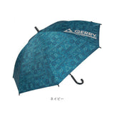 GERRY ジェリー 長傘 キッズ 55cm 通販 傘 かさ カサ アンブレラ ジャンプ傘 ワンタッチ傘 子供用傘 ジャンプ式 ワンタッチ式 子供傘 ロゴ 文字 総柄 柄 子供 こども 子ども 男の子