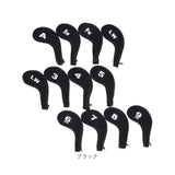 アイアンヘッドカバー 12個セット 通販 アイアンカバー ヘッドカバー セット クラブカバー ゴルフ クラブ カバー ファスナー式 通気性 クッション性 キズから守る 着脱簡単 番手付き 保護