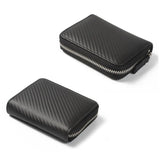 ミニ財布 メンズ 革 通販 GROOVE GEAR 財布 サイフ 小銭入れ カーボンレザー 牛革 ミニウォレット 二つ折り財布 折り財布 コインケース 折財布 カード収納 カードポケット