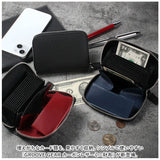 ミニ財布 メンズ 革 通販 GROOVE GEAR 財布 サイフ 小銭入れ カーボンレザー 牛革 ミニウォレット 二つ折り財布 折り財布 コインケース 折財布 カード収納 カードポケット