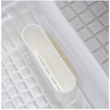 水切りかご プラスチック 通販 H＆H ディッシュドレイナー M 水切りカゴ 水切り籠 水切りラック 水切りバスケット 水切りトレー 大容量 フード付き 蓋付き カバー付き 皿 収納 キッチン