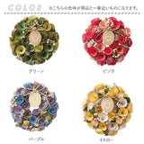 リース 玄関 SS 楽天 ブリザードフラワー フラワーアレンジメント 造花 ワンカラーリース ギフト フラワーギフト 箱入り インテリア 玄関飾り オシャレ かわいい 可愛い リビング