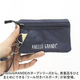 リール付き パスケース 鍵 通販 anello GRANDE GIM0745 定期入れ パスポーチ 定期券入れ レディース メンズ 通勤 通学 小銭入れ付き 撥水 はっ水 アネログランデ リール付きパスポーチ