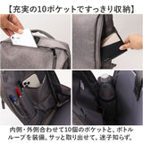anello GRANDE リュック 通販 アネログランデ GIN1081 リュックサック バックパック デイパック 通学 通勤 A4 ビジネス 10ポケット 撥水 はっ水 PCポケット おしゃれ シンプル 無地