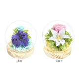お供え ガラスドーム 供養 仏花 通販 フラワーアレンジメント プリザーブドフラワー プリザードフラワー 供え花 献花 飾り 手のひらサイズ ドーム ドームタイプ 仏壇用 お盆 花 フラワー