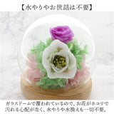 お供え ガラスドーム 供養 仏花 通販 フラワーアレンジメント プリザーブドフラワー プリザードフラワー 供え花 献花 飾り 手のひらサイズ ドーム ドームタイプ 仏壇用 お盆 花 フラワー