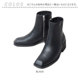 glabella グラベラ ブーツ 厚底 通販 ショートブーツ ヒールブーツ サイドジップブーツ ビジネスシューズ 厚底ブーツ ショート スクエアトゥ サイドジップ シンプル ビジネス きれいめ