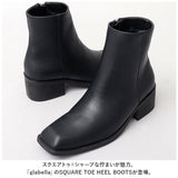 glabella グラベラ ブーツ 厚底 通販 ショートブーツ ヒールブーツ サイドジップブーツ ビジネスシューズ 厚底ブーツ ショート スクエアトゥ サイドジップ シンプル ビジネス きれいめ