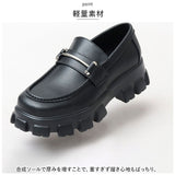glabella グラベラ シューズ ローファー 厚底 通販 厚底シューズ ビットローファー ビットシューズ プラットフォームソール ブロックソール 軽量 ビット 立体感 PUレザー スタイルアップ