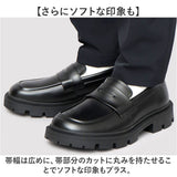 glabella グラベラ コインローファー メンズ GLBT323 通販 ローファー メンズシューズ カジュアルシューズ シューズ くつ 靴 スクエアトゥ 厚底 柔らかい 快適 黒 ブラック カジュアル