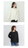 長袖 Tシャツ レディース 通販 カットソー ロンT 長袖Tシャツ ロングTシャツ 綿 コットン 天竺 生地 シンプル 無地 おしゃれ 大人かわいい 可愛い 丸首 ラウンドネック トップス インナー