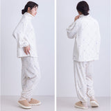 ルームウェア レディース 上下セット 通販 パジャマ 長袖 おしゃれ 部屋着 ふわふわ かわいい 寝巻き 寝間着 ロングパンツ 長ズボン ナイトウェア フランネル 暖かい 総柄 あったか 秋冬