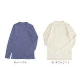 ハイネック レディース長袖 楽天 長袖Tシャツ カットソー ロンT Tシャツ 長袖 ロングTシャツ レディース 裏起毛 ひまわりオイル加工 立ち襟 冬 秋冬 シンプル 無地 おしゃれ トップス