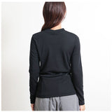 ハイネック レディース長袖 楽天 長袖Tシャツ カットソー ロンT Tシャツ 長袖 ロングTシャツ レディース 裏起毛 ひまわりオイル加工 立ち襟 冬 秋冬 シンプル 無地 おしゃれ トップス