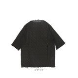 tシャツ レディース 半袖 通販 5分袖Tシャツ レディースTシャツ リブTシャツ プルオーバー ストレッチレース 動きやすい 伸縮性レース素材 オシャレ かわいい シンプル トップス