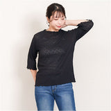 tシャツ レディース 半袖 通販 5分袖Tシャツ レディースTシャツ リブTシャツ プルオーバー ストレッチレース 動きやすい 伸縮性レース素材 オシャレ かわいい シンプル トップス