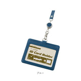 IDカードホルダー リール付き 通販 IDカードケース IDケース IDホルダー IDカード ネームホルダー 名札ケース ストラップ 名札ホルダー 定期入れ パスケース 横型 おしゃれ シンプル 合皮