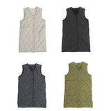 キルティングベスト レディース 通販 ジレ ロングジレ 前開き フロントボタン ノースリーブ おしゃれ ロングベスト ロング丈 撥水 はっ水 トップス かわいい カジュアル 暖かい 防寒