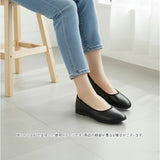 パンプス ラウンド 通販 フラットシューズ フラットパンプス レディース 靴 合皮 フェイクレザー コンフォートシューズ くつ ぺたんこ フォーマル 歩きやすい 痛くない ラウンドトウ