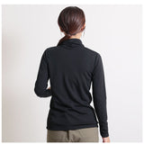 タートルネック レディース 楽天 長袖Tシャツ カットソー ロンT Tシャツ 長袖 ロングTシャツ レディース長袖 裏起毛 ひまわりオイル加工 立ち襟 冬 秋冬 シンプル 無地 おしゃれ トップス