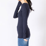 長袖 tシャツ レディース 通販 PAGE ONE GTS0844 無地 Uネック ロンt インナー 長袖Tシャツ カットソー ロンティー プルオーバー おしゃれ シンプル ストレッチ トップス ページワン 服