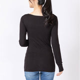 長袖 tシャツ レディース 通販 PAGE ONE GTS0844 無地 Uネック ロンt インナー 長袖Tシャツ カットソー ロンティー プルオーバー おしゃれ シンプル ストレッチ トップス ページワン 服