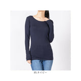 長袖 tシャツ レディース 通販 PAGE ONE GTS0844 無地 Uネック ロンt インナー 長袖Tシャツ カットソー ロンティー プルオーバー おしゃれ シンプル ストレッチ トップス ページワン 服