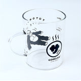 耐熱マグカップ ガラス 通販 ごリラックス ととのい耐熱グラスマグ マグカップ メモリ付き 容量330ml サウナロゴ入り 電子レンジOK 耐熱ガラス 温かい飲み物 耐熱グラス かわいい 可愛い