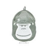 ごリラックス 洗える ポーチ 通販 洗えるポーチ 小物入れ サウナポーチ サウナ用ポーチ 収納 洗濯機にポイ 通気性 メッシュ 大容量 取り出しやすい キャラクター キャラ まもるさん