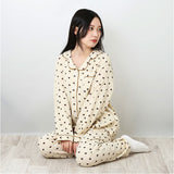 パジャマ レディース 薄手 長袖 綿100% 通販 ルームウェア ナイトウェア 部屋着 寝間着 寝巻き 前開き セットアップ 上下セット おしゃれ かわいい 保温性 暖かい 春 夏 秋 冬 長ズボン
