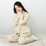 パジャマ レディース 薄手 長袖 綿100% 通販 ルームウェア ナイトウェア 部屋着 寝間着 寝巻き 前開き セットアップ 上下セット おしゃれ かわいい 保温性 暖かい 春 夏 秋 冬 長ズボン