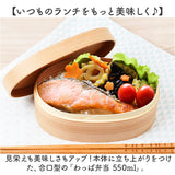 弁当箱 わっぱ 曲げわっぱ 通販 お弁当箱 女性 学生 弁当 ランチ レディース まげわっぱ 合口型 550ml 漆塗り 白木 赤身 ランチボックス 大人 仕切り 小さめ コンパクト わっぱ弁当 一段