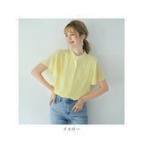 シャツ ブラウス レディース 半袖 通販 大人 ファッション 春 夏 トップス 通勤 ビジネス フォーマル リクルート ゆったり 大きいサイズ 楊柳シフォン ふんわり袖 上品 きれいめ 30代