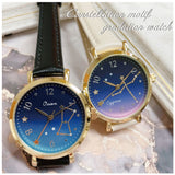 腕時計 レディース 革ベルト 通販 ベルトウォッチ 腕 時計 ウォッチ かわいい おしゃれ シンプル アナログ 星座 星 女性 女の子 中学生 高校生 20代 30代 40代 受験 試験 日本製ムーブ