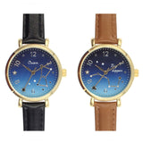 腕時計 レディース 革ベルト 通販 ベルトウォッチ 腕 時計 ウォッチ かわいい おしゃれ シンプル アナログ 星座 星 女性 女の子 中学生 高校生 20代 30代 40代 受験 試験 日本製ムーブ