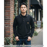 ポロシャツ 長袖 メンズ 通販 シャツ メンズシャツ トップス おしゃれ 長袖シャツ カジュアルシャツ カジュアル 長袖ポロシャツ 裏起毛 あたたかい あったか HUNTINGTON CLUB