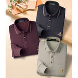 ポロシャツ 長袖 メンズ 通販 シャツ メンズシャツ トップス おしゃれ 長袖シャツ カジュアルシャツ カジュアル 長袖ポロシャツ 裏起毛 あたたかい あったか HUNTINGTON CLUB