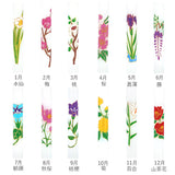 花ろうそく 通販 24本 1号5 花 ろうそく ローソク 月の花 仏具 ろーそく 月命日 命日 24本入 四季 12ヶ月 マルエス お墓参り