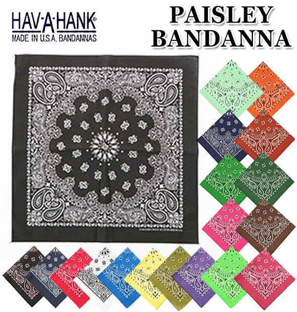 バンダナ HAVAHANK ハバハンク HAV-A-HANK ペイズリー ファッション アウトドア 定番 米国 レディースハンカチ TRADITIONAL-PAISLEY HAVAHANKPAISLEY HAV-TR-USE