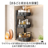 調味料ラック 回転 通販 スパイスラック 2段 回転式 調味料 ラック 調味料スタンド スパイスホルダー 卓上回転ラック 省スペース設計 大容量収納 キッチン収納 台所整理整頓