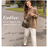 タートルネック レディース 通販 ハイネック ニット きれいめ 長袖 トップス かわいい カジュアル 無地 大きめ 冬服 冬物 オーバーサイズ 秋 冬 キレイめ カジュアル おしゃれ セーター